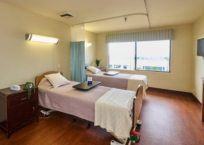 Semi-private room at the Encinitas Nursing and Rehab facility